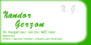 nandor gerzon business card